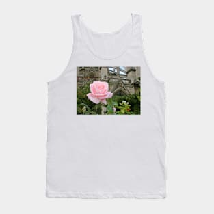 Paris Notre Dame de Paris Pink Rose Bush Tank Top